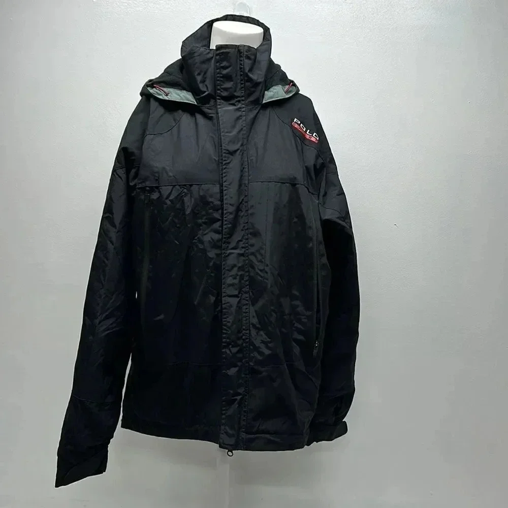 Ralph Lauren Polo Sport Coat Jacket Winter Heavyweight Black Men's Size Medium